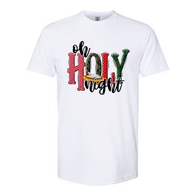 Oh Holly Night Jesus Christmas Xmas Pajamas Swea Softstyle® CVC T-Shirt