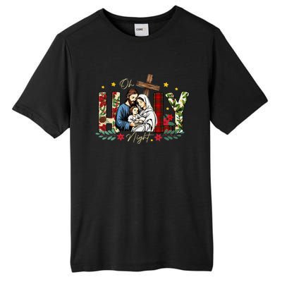 Oh Holly Night Christian True Story Jesus Christmas Tall Fusion ChromaSoft Performance T-Shirt