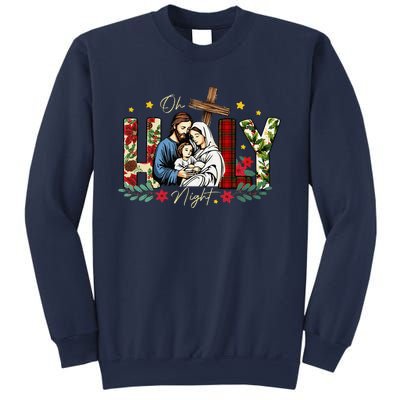 Oh Holly Night Christian True Story Jesus Christmas Sweatshirt