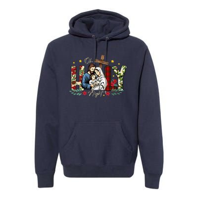 Oh Holly Night Christian True Story Jesus Christmas Premium Hoodie