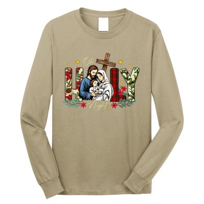 Oh Holly Night Christian True Story Jesus Christmas Long Sleeve Shirt