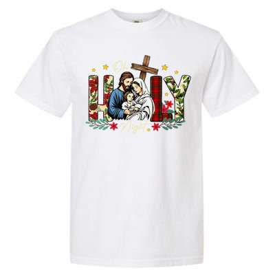 Oh Holly Night Christian True Story Jesus Christmas Garment-Dyed Heavyweight T-Shirt