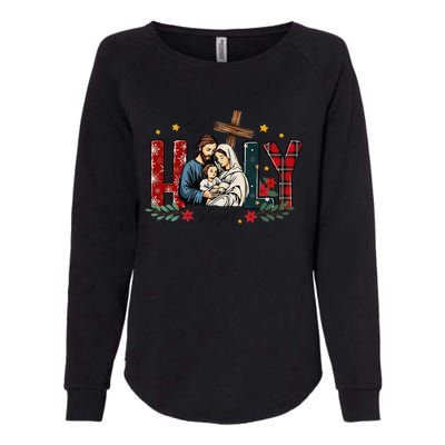 Oh Holly Night Christmas Nativity Jesus Xmas Christian Womens California Wash Sweatshirt