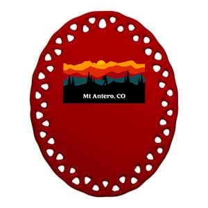 Outdoor Hiking Nature Mt Antero, CO National Park Trekking Ceramic Oval Ornament