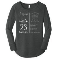 Oh Holy Night Let Us Adore Him Christmas Christian Nativity Women's Perfect Tri Tunic Long Sleeve Shirt