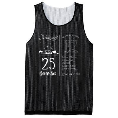 Oh Holy Night Let Us Adore Him Christmas Christian Nativity Mesh Reversible Basketball Jersey Tank