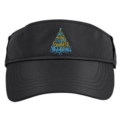 Oh Holy Night The Stars Are Brightly Shining Tree Adult Drive Performance Visor