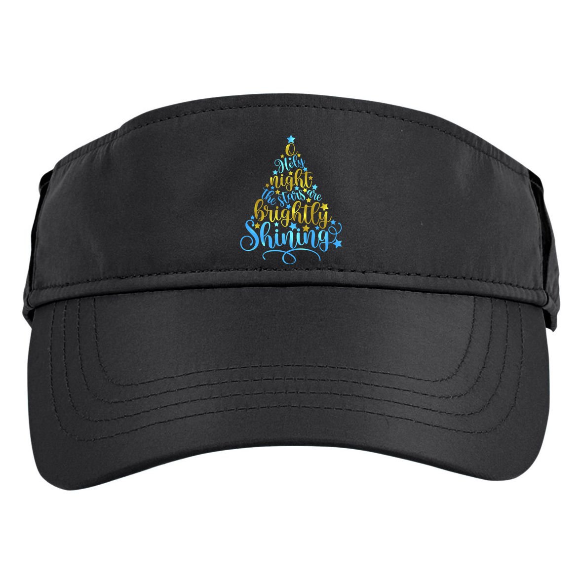 Oh Holy Night The Stars Are Brightly Shining Tree Adult Drive Performance Visor
