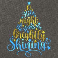 Oh Holy Night The Stars Are Brightly Shining Tree Cotton Canvas Backpack