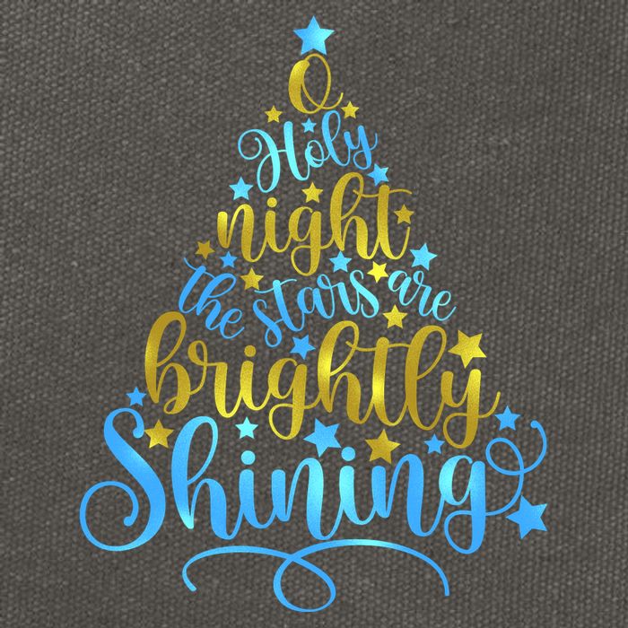 Oh Holy Night The Stars Are Brightly Shining Tree Cotton Canvas Backpack