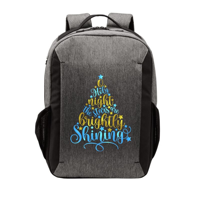Oh Holy Night The Stars Are Brightly Shining Tree Vector Backpack
