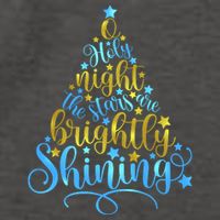 Oh Holy Night The Stars Are Brightly Shining Tree Vector Backpack