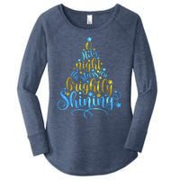 Oh Holy Night The Stars Are Brightly Shining Tree Women's Perfect Tri Tunic Long Sleeve Shirt