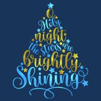 Oh Holy Night The Stars Are Brightly Shining Tree Baby Bodysuit