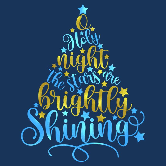 Oh Holy Night The Stars Are Brightly Shining Tree Baby Bodysuit