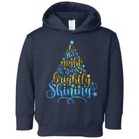 Oh Holy Night The Stars Are Brightly Shining Tree Toddler Hoodie