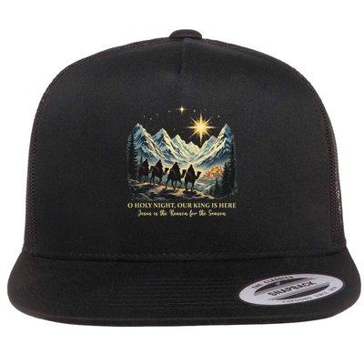 O Holy Night Our King Is Here Jesus Is The Reason Christian Flatbill Hat