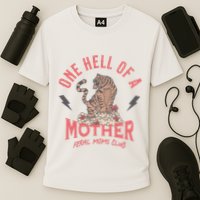 One Hell Of A Mother Feral Moms Club Cooling Performance Crew T-Shirt