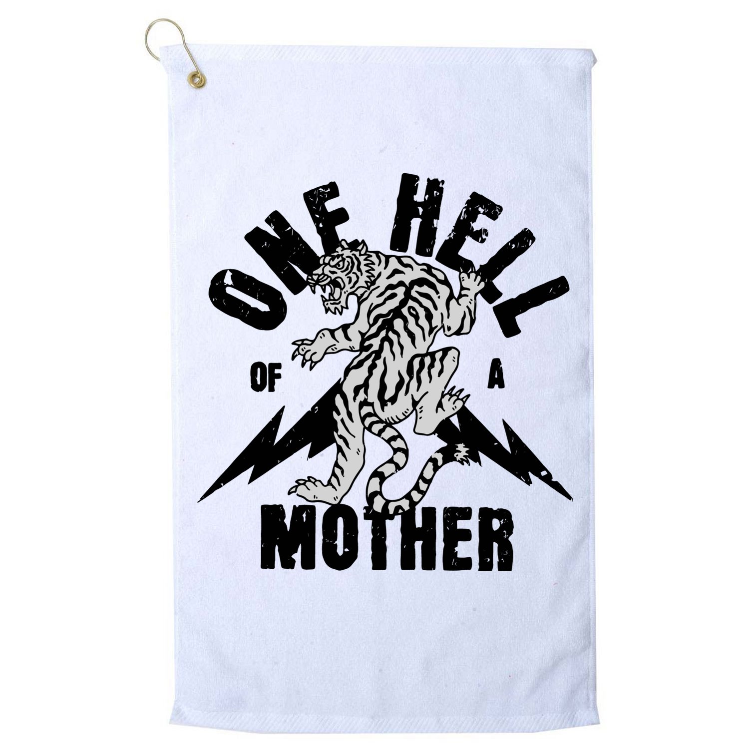 One Hell Of A Mother Vintage Badass Moms Golf Towel