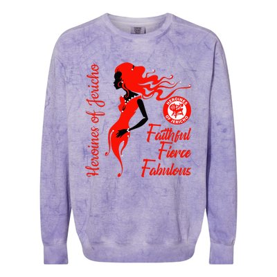 Oes Heroines Of Jericho Faithful Fabulous Thanksgiving Colorblast Crewneck Sweatshirt