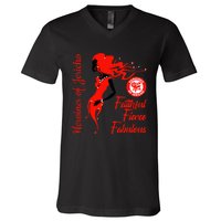 Oes Heroines Of Jericho Faithful Fabulous Thanksgiving V-Neck T-Shirt