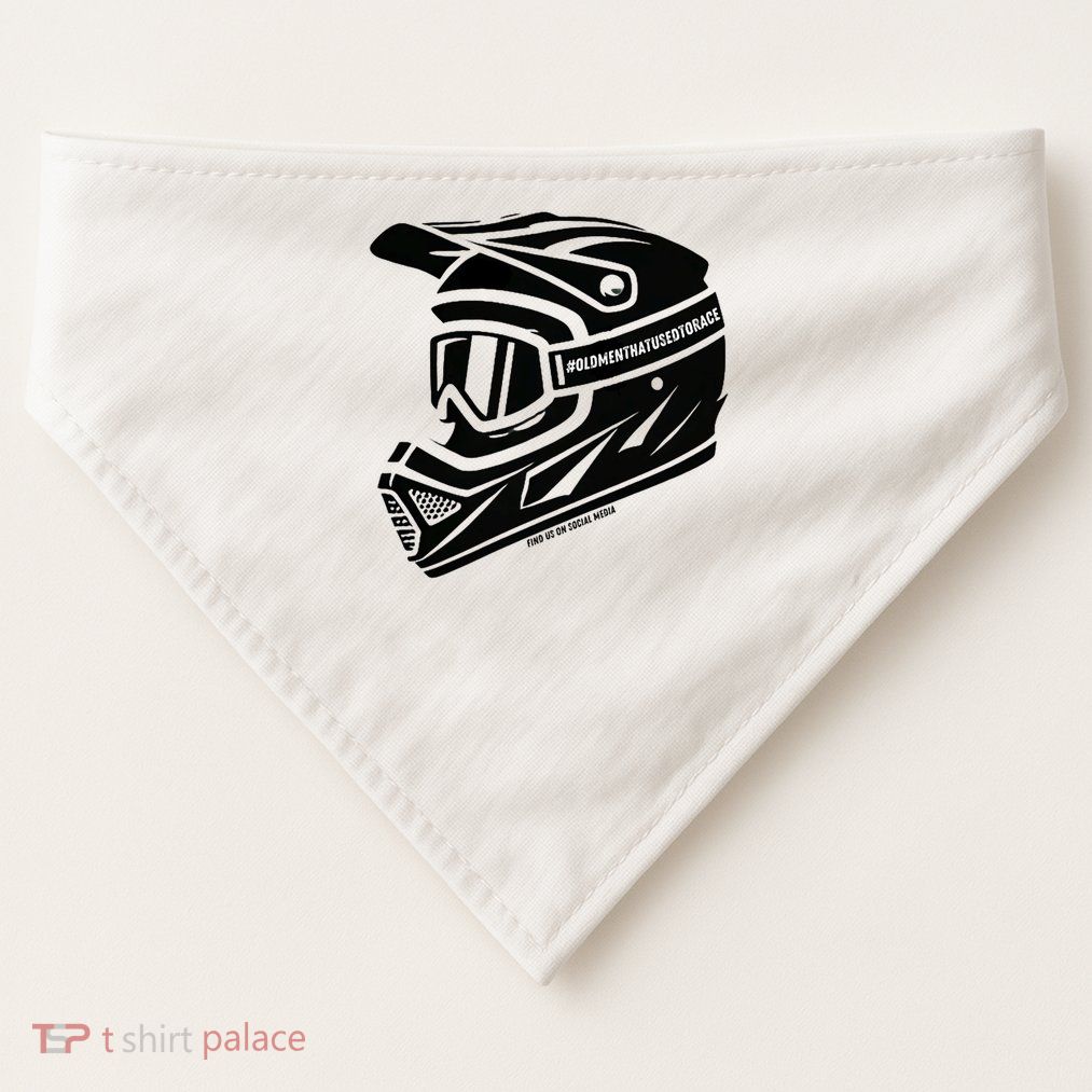 Oldmenthatusedtorace Helmet USA-Made Doggie Bandana