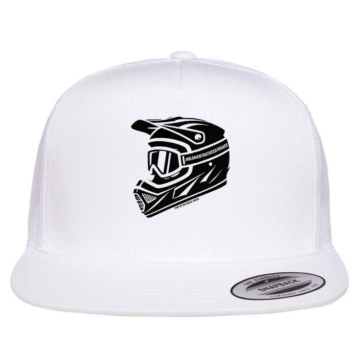 Oldmenthatusedtorace Helmet Flat Bill Trucker Hat