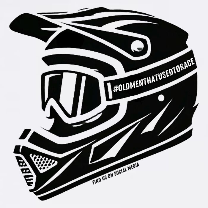 Oldmenthatusedtorace Helmet Flat Bill Trucker Hat