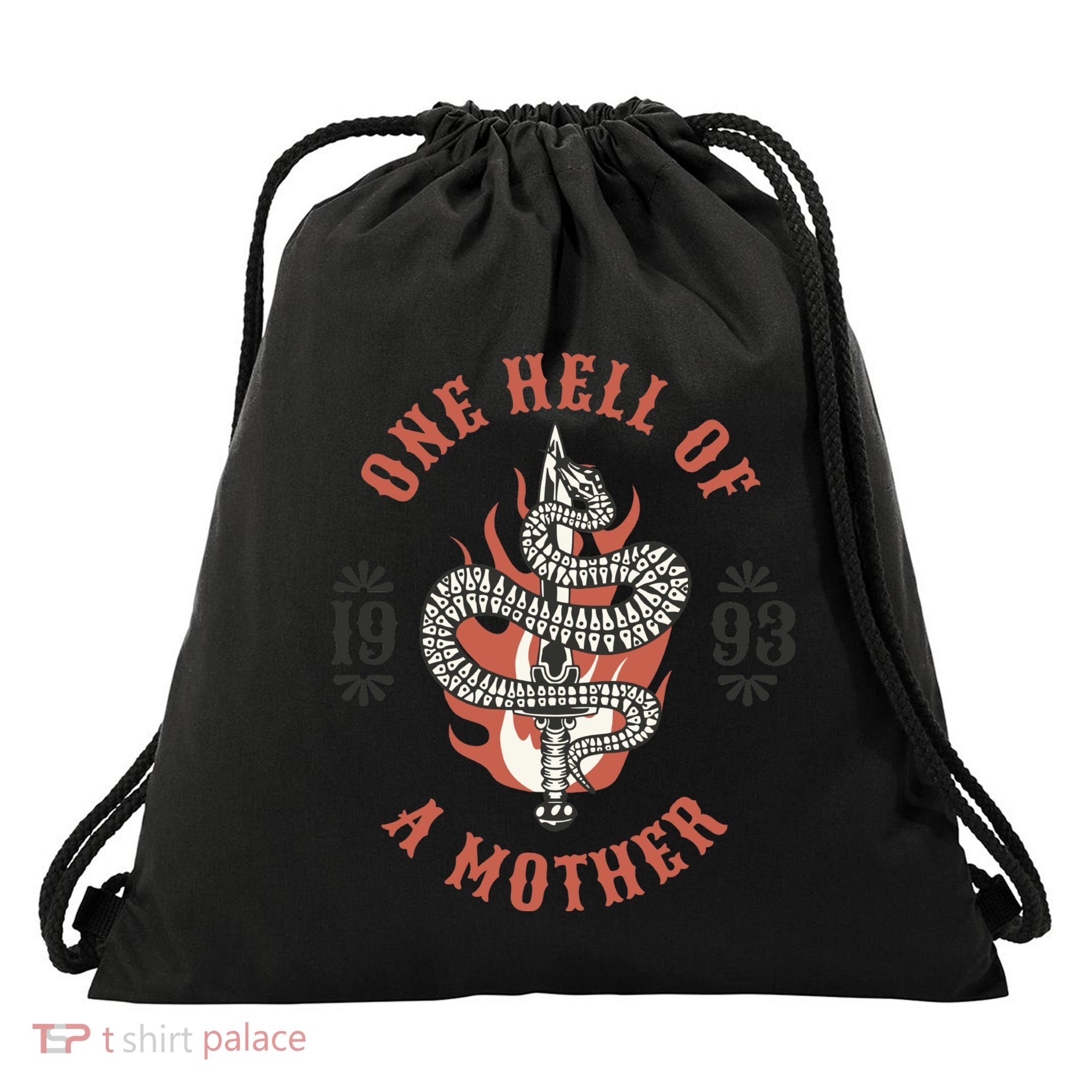 One Hell Of A Mother 1993 Snake Drawstring Bag