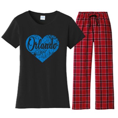 Orlando Heart Women's Flannel Pajama Set