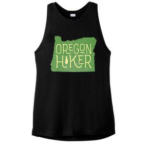 Oregon Hiker Outdoors Classic Retro Hiking Adventure Badge Ladies PosiCharge Tri-Blend Wicking Tank