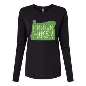 Oregon Hiker Outdoors Classic Retro Hiking Adventure Badge Womens Cotton Relaxed Long Sleeve T-Shirt