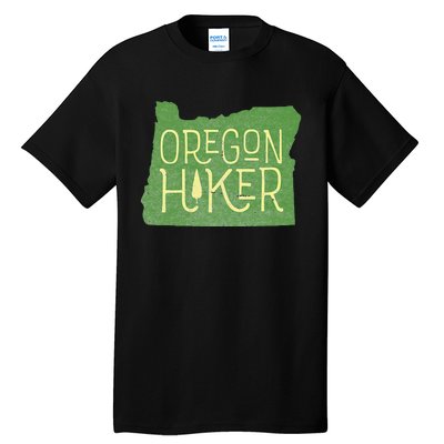 Oregon Hiker Outdoors Classic Retro Hiking Adventure Badge Tall T-Shirt