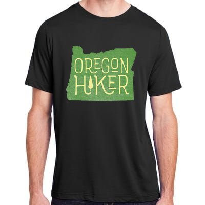 Oregon Hiker Outdoors Classic Retro Hiking Adventure Badge Adult ChromaSoft Performance T-Shirt