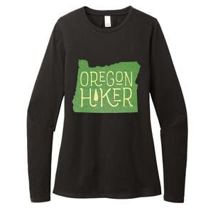 Oregon Hiker Outdoors Classic Retro Hiking Adventure Badge Womens CVC Long Sleeve Shirt