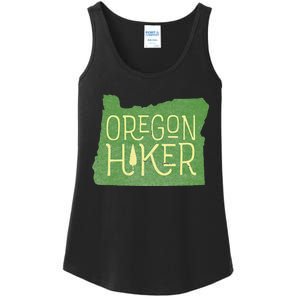 Oregon Hiker Outdoors Classic Retro Hiking Adventure Badge Ladies Essential Tank