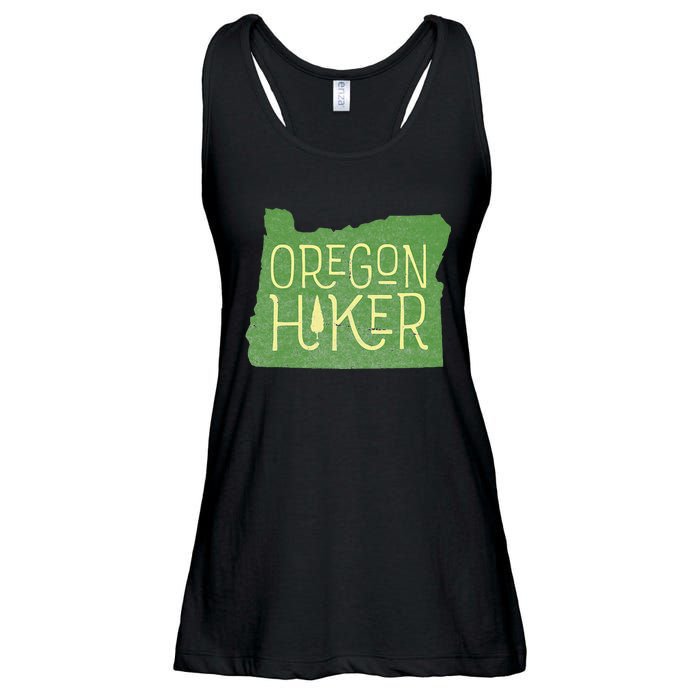 Oregon Hiker Outdoors Classic Retro Hiking Adventure Badge Ladies Essential Flowy Tank