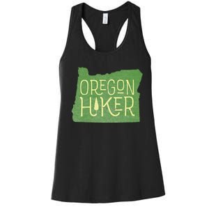 Oregon Hiker Outdoors Classic Retro Hiking Adventure Badge Women's Racerback Tank