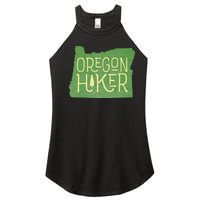 Oregon Hiker Outdoors Classic Retro Hiking Adventure Badge Women's Perfect Tri Rocker Tank