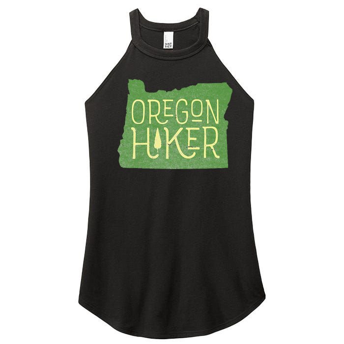 Oregon Hiker Outdoors Classic Retro Hiking Adventure Badge Women's Perfect Tri Rocker Tank