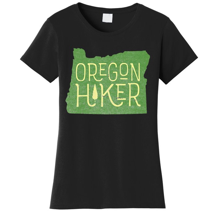 Oregon Hiker Outdoors Classic Retro Hiking Adventure Badge Women's T-Shirt