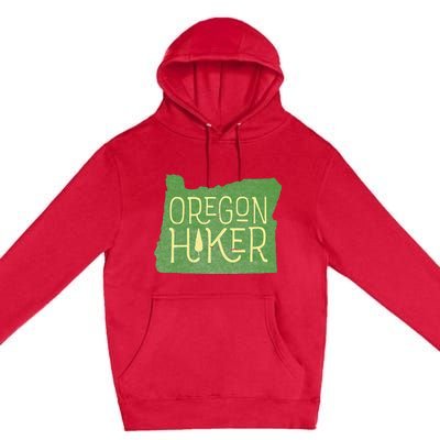 Oregon Hiker Outdoors Classic Retro Hiking Adventure Badge Premium Pullover Hoodie