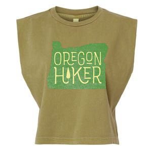 Oregon Hiker Outdoors Classic Retro Hiking Adventure Badge Garment-Dyed Women's Muscle Tee