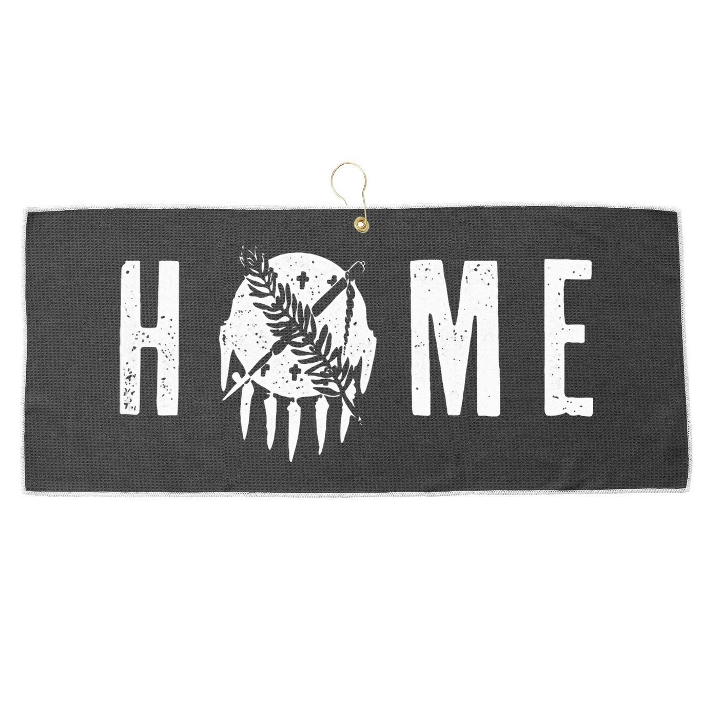 Oklahoma Home Large Microfiber Waffle Golf Towel