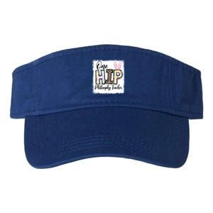 One Hip Philosophy Teacher Leopard Teacher Easter Day Gift Valucap Bio-Washed Visor