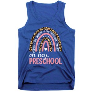 Oh Hey Preschool Rainbow Leopard Print Teacher Preschool Great Gift Tank Top