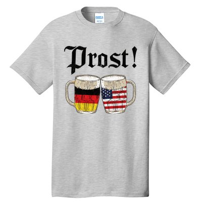 Oktoberfest Holiday Prost Beer German American Flag Tall T-Shirt