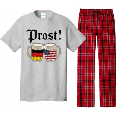 Oktoberfest Holiday Prost Beer German American Flag Pajama Set