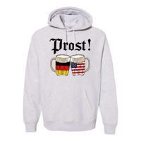 Oktoberfest Holiday Prost Beer German American Flag Premium Hoodie