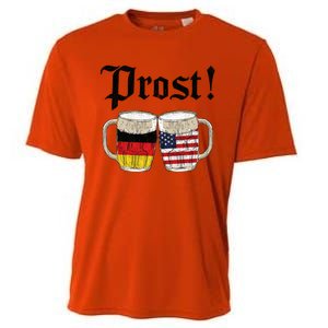 Oktoberfest Holiday Prost Beer German American Flag Cooling Performance Crew T-Shirt